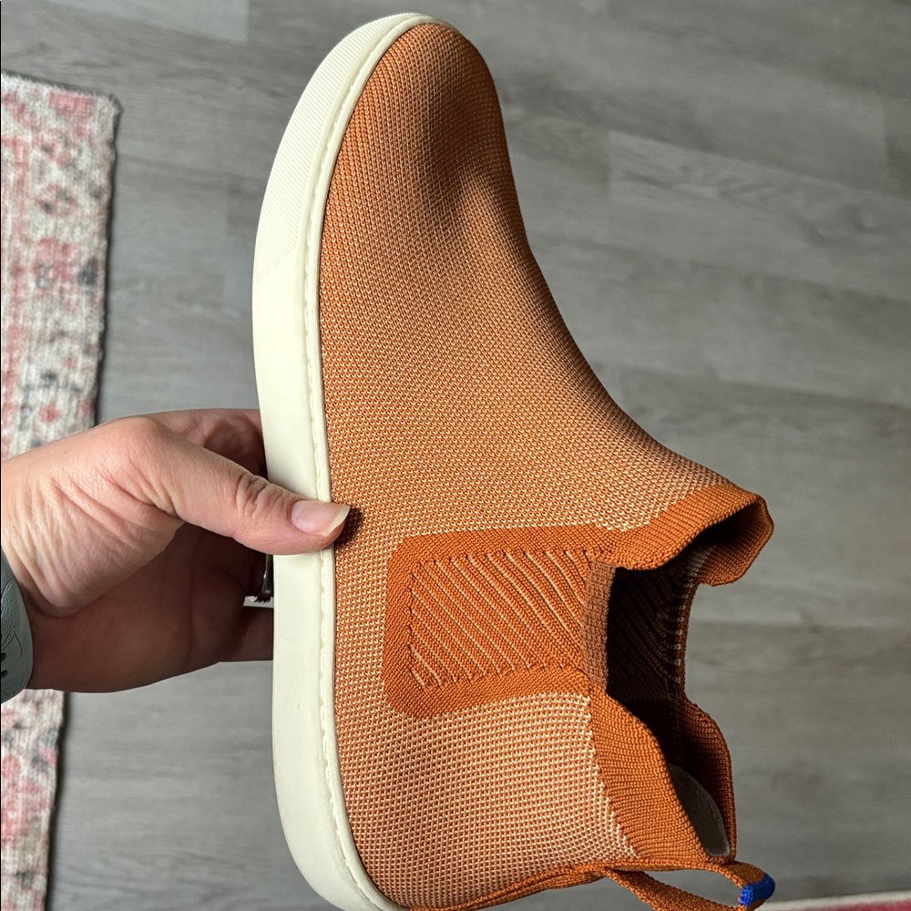 Rothy's The Chelsea Fawn Knit Fabric Pull On High Top Sneakers Women’s US 13